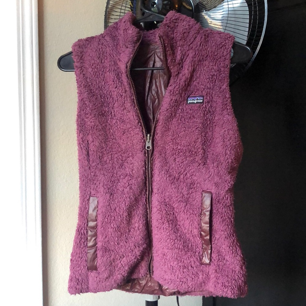 Patagonia Fleece Vest in Deep Burgundy